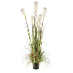 Mica® Decorations Kunstpflanze, Federgras Foxtail, Weiss/grün