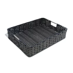 Franz Müller Tablett, Polyrattan, Grau