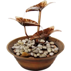 DOBAR Zimmerbrunnen, BxHxL: 22,5 X 23,5 X 22,5 Cm, Bronzefarben -Wohnen Wohndeko Verkäufe unnamed file 2625