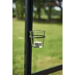 JULIANA Teelichthalter, Schwarz, Montage Am Gewächshaus