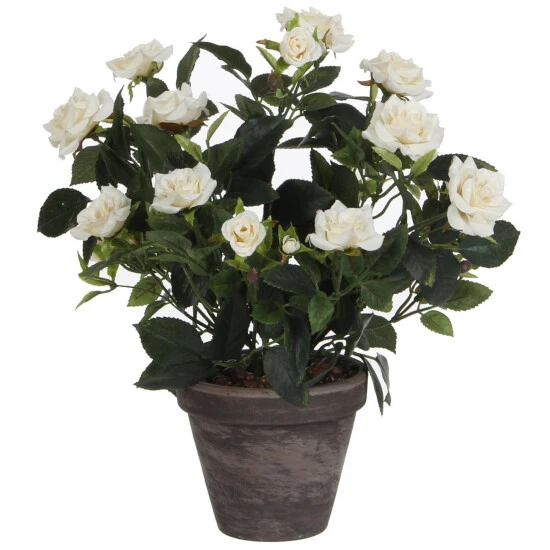 Mica® Decorations Kunstpflanze, Rosenstrauch, Weiß 4 Mica® Decorations Kunstpflanze, Rosenstrauch, Weiß – Bild 2