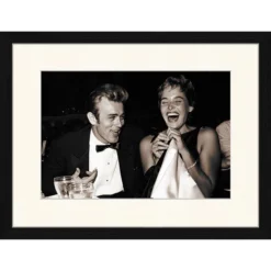 ANY IMAGE Digitaldruck »James Dean Mit Fotokamera II«, Rahmen: Buchenholz, Schwarz