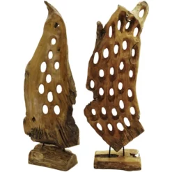 Ploß® Dekofigur, BxH: 40 X 100 Cm, Teakholz, Braun