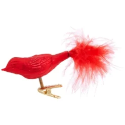 CASAYA Weihnachtsfigur Vogel Glas Rot Glanz/matt 8 X 3 X 5 Cm 3 St. -Wohnen Wohndeko Verkäufe unnamed file 3101