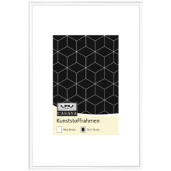 Bilderrahmen, CASAYA Kunststoffrahmen, Weiß, 18x24 Cm