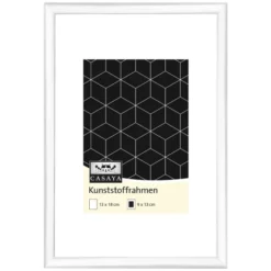 Bilderrahmen, CASAYA Kunststoffrahmen, Weiß, 13x18 Cm