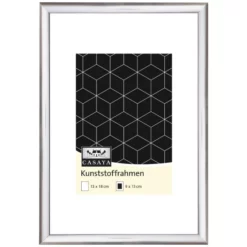 Bilderrahmen, CASAYA Kunststoffrahmen, Silber, 13x18 Cm