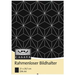 Bilderrahmen, CASAYA Rahmenloser Bildhalter, Transparent, 21x29,7 Cm