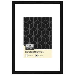 Bilderrahmen, CASAYA Kunststoffrahmen, Schwarz, 10x15 Cm