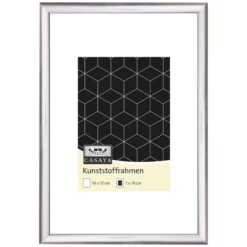 Bilderrahmen, CASAYA Kunststoffrahmen, Silber, 10x15 Cm
