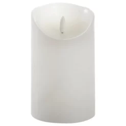 CASAYA LED-Kerze »3D Rustic FLAME«, Ø 9 Cm, Weiß, Timer