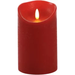 CASAYA LED-Kerze »3D Rustic FLAME«, Ø 9 Cm, Rot, Timer