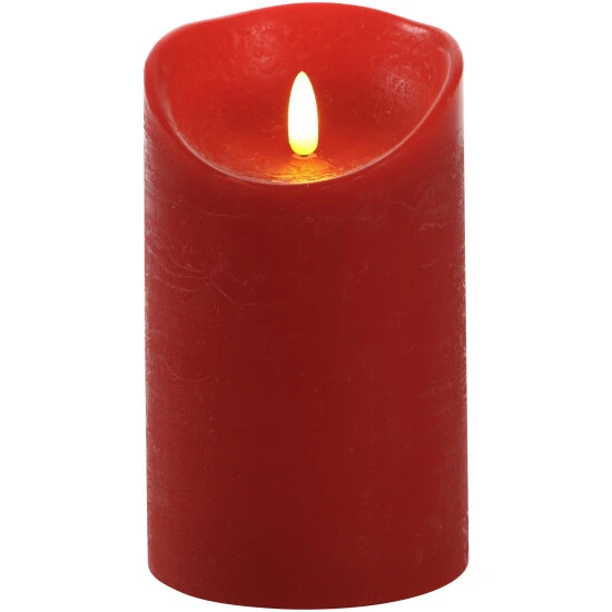 CASAYA LED-Kerze »3D Rustic FLAME«, Ø 9 Cm, Rot, Timer 3 CASAYA LED-Kerze »3D Rustic FLAME«, Ø 9 Cm, Rot, Timer