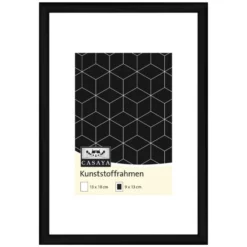 Bilderrahmen, CASAYA Kunststoffrahmen, Schwarz, 13x18 Cm