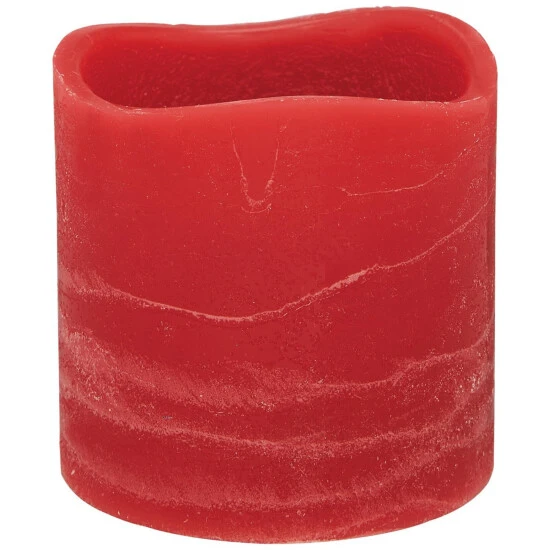 CASAYA LED-Kerze »Rustic«, Ø 7,5 Cm, Rot, Timerfunktion, 3D-Flacker-Effekt, Timer 3 CASAYA LED-Kerze »Rustic«, Ø 7,5 Cm, Rot, Timerfunktion, 3D-Flacker-Effekt, Timer