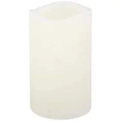 CASAYA LED-Kerze »Rustic«, Ø 7,5 Cm, Creme, Timerfunktion, 3D-Flacker-Effekt, Timer