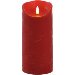 CASAYA LED-Kerze »3D Rustic FLAME«, Ø 9 Cm, Rot, Timer