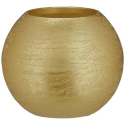 CASAYA LED-Kerze »Rustic«, Ø 12 Cm, Goldfarben, Timerfunktion, 3D-Flacker-Effekt, Timer