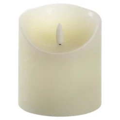 CASAYA LED-Kerze »3D Rustic FLAME«, Ø 9 Cm, Creme, Timer