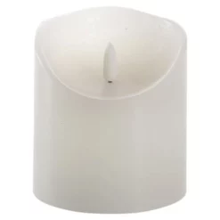 CASAYA LED-Kerze »3D Rustic FLAME«, Ø 9 Cm, Weiß, Timer