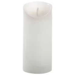 CASAYA LED-Kerze »3D Rustic FLAME«, Ø 9 Cm, Weiß, Timer