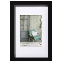 Walter Design Bilderrahmen, Holzrahmen Stockholm, Schwarz, 20x30 Cm