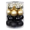 CASAYA Christbaumschmuck, Ø: 6 Cm, Uni, Schwarz/goldfarben, 20 Stück -Wohnen Wohndeko Verkäufe unnamed file 3242