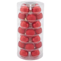 CASAYA Weihnachtskugel, Ø: 4,5 Cm, Rot, 28 Stück