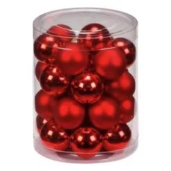 CASAYA Weihnachtskugel, Ø: 3 Cm, Rot, 28 Stück -Wohnen Wohndeko Verkäufe unnamed file 3268