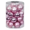 CASAYA Christbaumschmuck, Ø: 3 Cm, Uni, Pink, 28 Stück