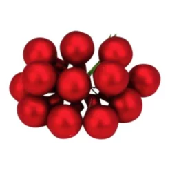 CASAYA Spiegelbeeren, Ø: 2 Cm, Rot, 12 Stück