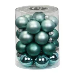 CASAYA Weihnachtskugel, Ø: 3 Cm, Mintgrün, 28 Stück