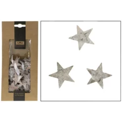 CASAYA Basteln Birkenstern Weiß, 100 Stück