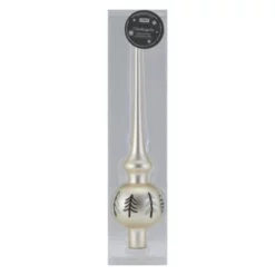 CASAYA Weihnachtsanhänger Spitze Deko, 26 Cm, Silent Forest, Champaner Matt, 1 St/Box