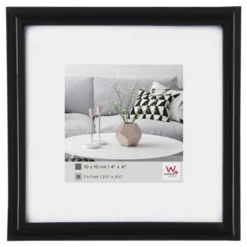 Walter Design Bilderrahmen »GALERIA«, BxL: 21,3 X 21,3 Cm, Schwarz, Kunststoff