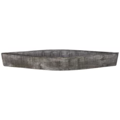 Deko-Figur Holzplanter Schiff, L 59 X B 10 X H 7,5 Cm, Grau-gewischt