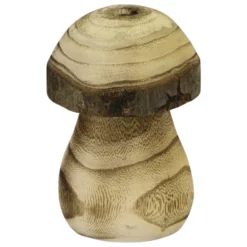 Deko-Figur Holzpilz, L 6 X B 6 X H 10 Cm, Natur