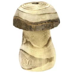 Deko-Figur Holzpilz, L 9 X B 9 X H 13 Cm, Natur