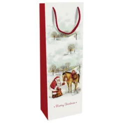 Geschenktasche Zauber Der Weihnacht, 12x37x8 Cm, Glänzend