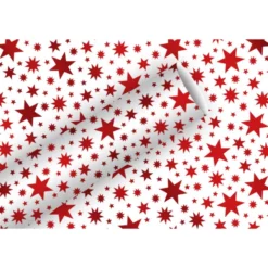 Geschenkpapier Beautiful Stars, 1,5mx70 Cm, Rot