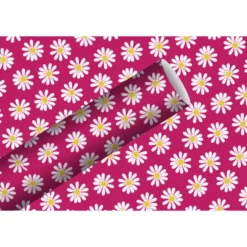 Geschenkpapier Dancing Daisies, 2 M X 70 Cm, Pink