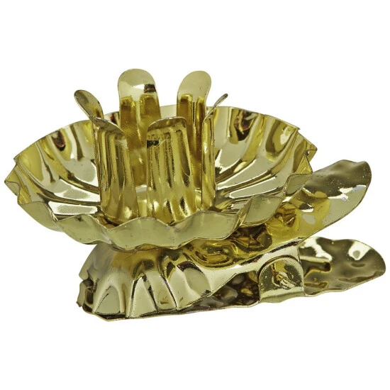 CASAYA Kerzenhalter, Rund, Höhe: 3 Cm, Goldfarben 3 CASAYA Kerzenhalter, Rund, Höhe: 3 Cm, Goldfarben