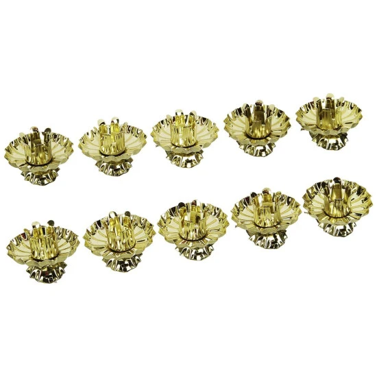 CASAYA Kerzenhalter, Rund, Höhe: 3 Cm, Goldfarben 5 CASAYA Kerzenhalter, Rund, Höhe: 3 Cm, Goldfarben – Bild 3