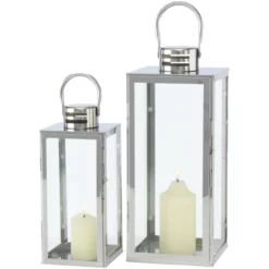 CASAYA Laterne »Caruso«, Edelstahl, Silberfarben