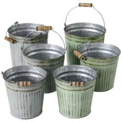 Eimer, Zink, Grau/grün