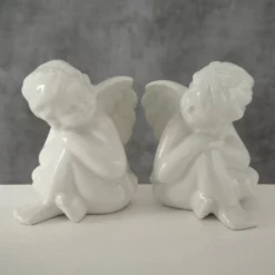 BOLTZE Dekofigur »ENGEL SITZEND«, BxH: 9 X 11 Cm, Porzellan, Weiß -Wohnen Wohndeko Verkäufe unnamed file 4021