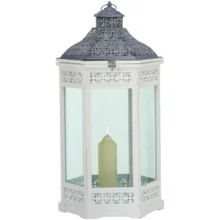 BOLTZE Laterne »Janine«, Tannenholz, Weiß -Wohnen Wohndeko Verkäufe unnamed file 4025