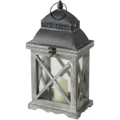 CASAYA Laterne »Husum«, Naturmaterial, Grau -Wohnen Wohndeko Verkäufe unnamed file 4048