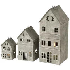 BOLTZE Laterne »Antler«, Eisen, Grau