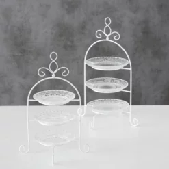 Etagere, Eisen/Glas, Weiß -Wohnen Wohndeko Verkäufe unnamed file 4169